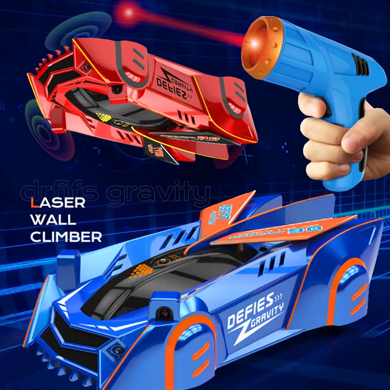 RC Car Stunt Infrared Laser Tracking Wall Ceiling Climbing Vehicle Toys for Children Remote Control Cars Follow Light Gifts Boys