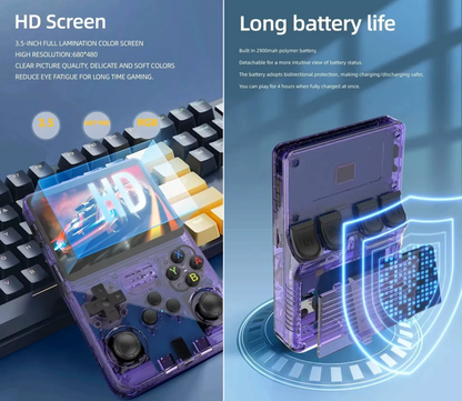 ARKOS  Retro Handheld Video Game Console Linux System 3.5 Inch IPS Screen R35S plus Portable Pocket Video Player 64GB 128GB