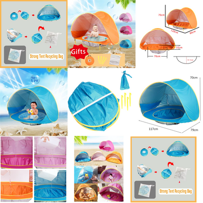🌞 Baby Beach Tent with Pool – Portable UV Protection Sun Shelter for Infants & Toddlers