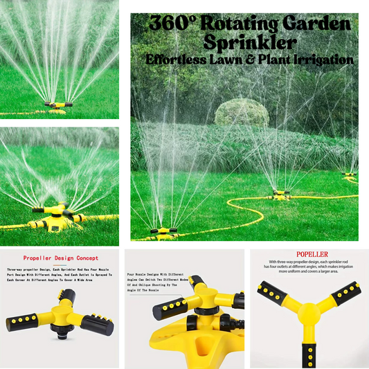 🌿 1/2PCS 360° Automatic Rotating Lawn Sprinkler – Durable ABS Irrigation Head for Garden & Yard Watering
