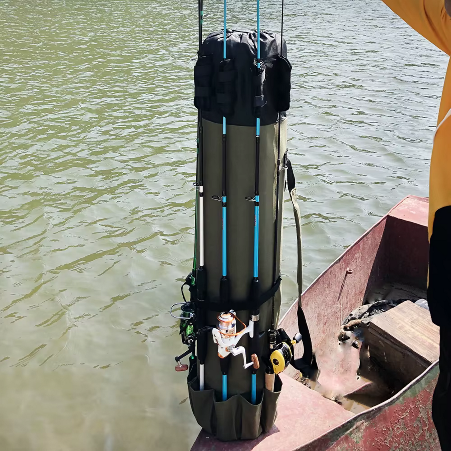 🎣 ProCatch™ Adjustable Fishing Rod Storage Bag – Multi-Compartment Outdoor Carry Case for Anglers
