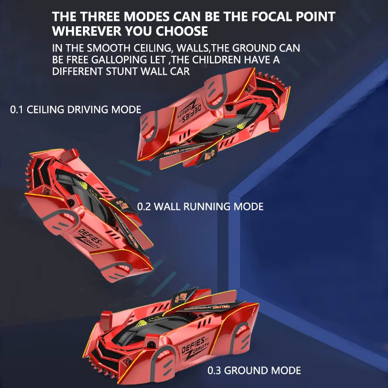 RC Car Stunt Infrared Laser Tracking Wall Ceiling Climbing Vehicle Toys for Children Remote Control Cars Follow Light Gifts Boys