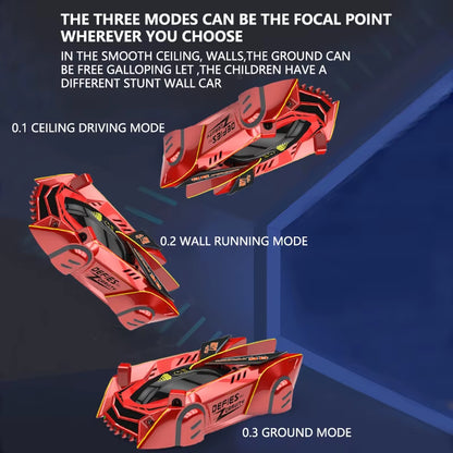 RC Car Stunt Infrared Laser Tracking Wall Ceiling Climbing Vehicle Toys for Children Remote Control Cars Follow Light Gifts Boys