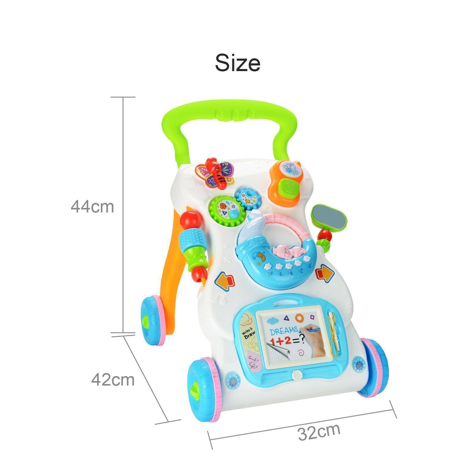 2 In1 Baby Walker First Steps Activity Bouncer Musical Toys Car along Toddler