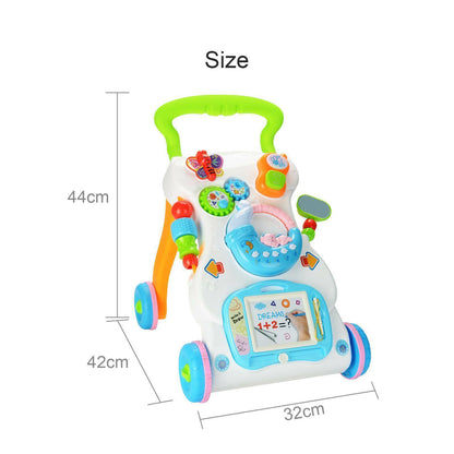 2 In1 Baby Walker First Steps Activity Bouncer Musical Toys Car along Toddler