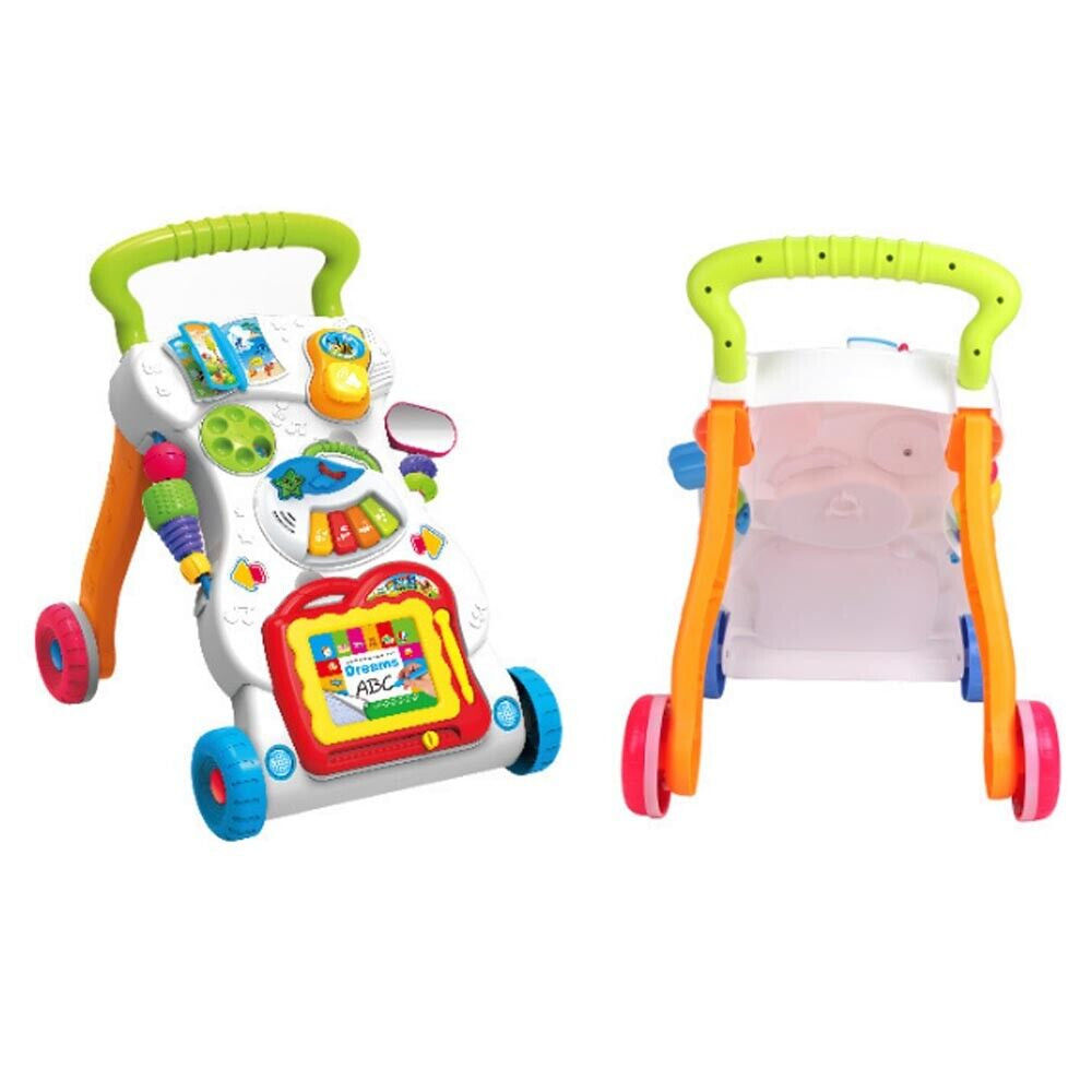 2 In1 Baby Walker First Steps Activity Bouncer Musical Toys Car along Toddler