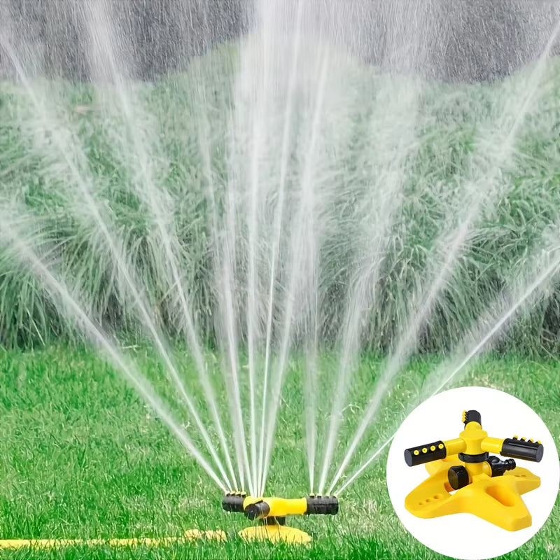 1/2Pcs Yellow Sprinkler Head with 360 Degree Automatic Rotation Irrigation Nozzle Garden Lawn Plant Automatic Watering Tool