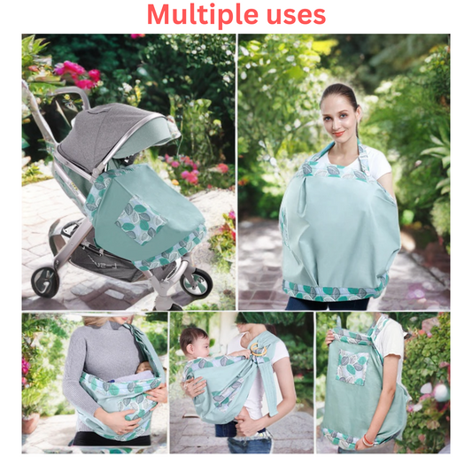 Baby Wrap Carrier | Breathable Mesh Newborn Sling & Nursing Cover | Dual Use | Lightweight & Supportive | Up to 130 lbs | 0-36 Months