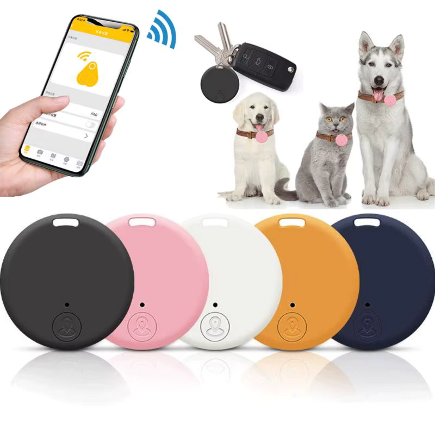 Mini GPS Tracker Bluetooth 5.0 Anti-Lost Device Pet Kids Bag Wallet Tracking for IOS/ Android Smart Finder Locator Accessories