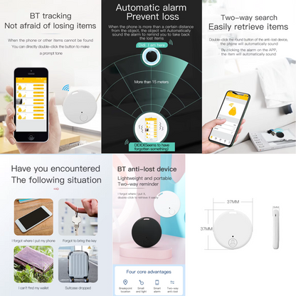 Mini GPS Tracker Bluetooth 5.0 Anti-Lost Device Pet Kids Bag Wallet Tracking for IOS/ Android Smart Finder Locator Accessories