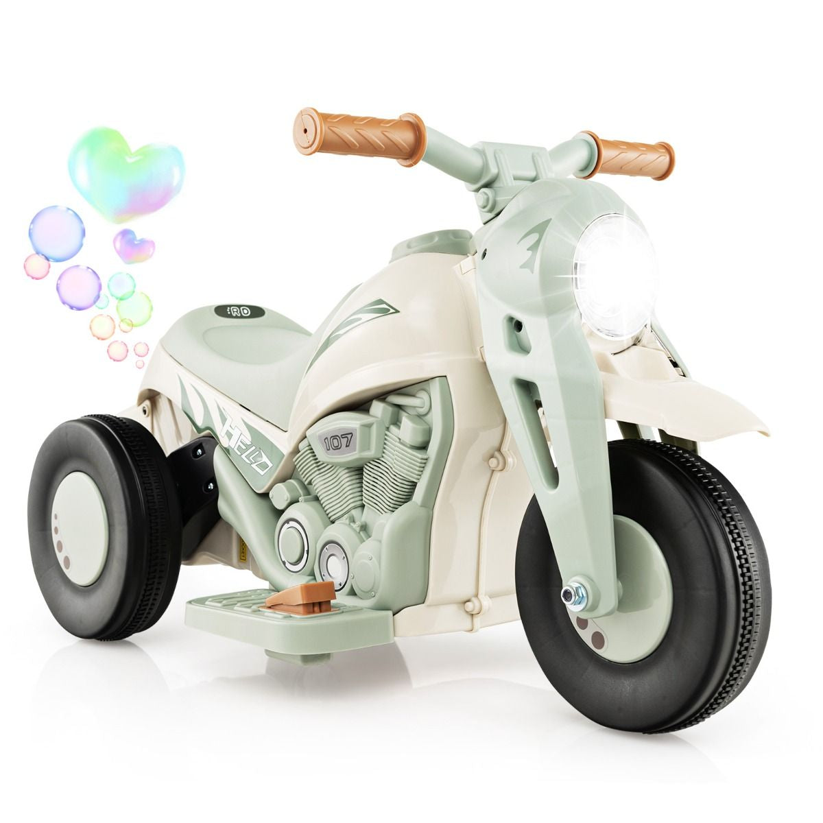 6V Electric Kid Ride on Motorcycle with Bubble Maker