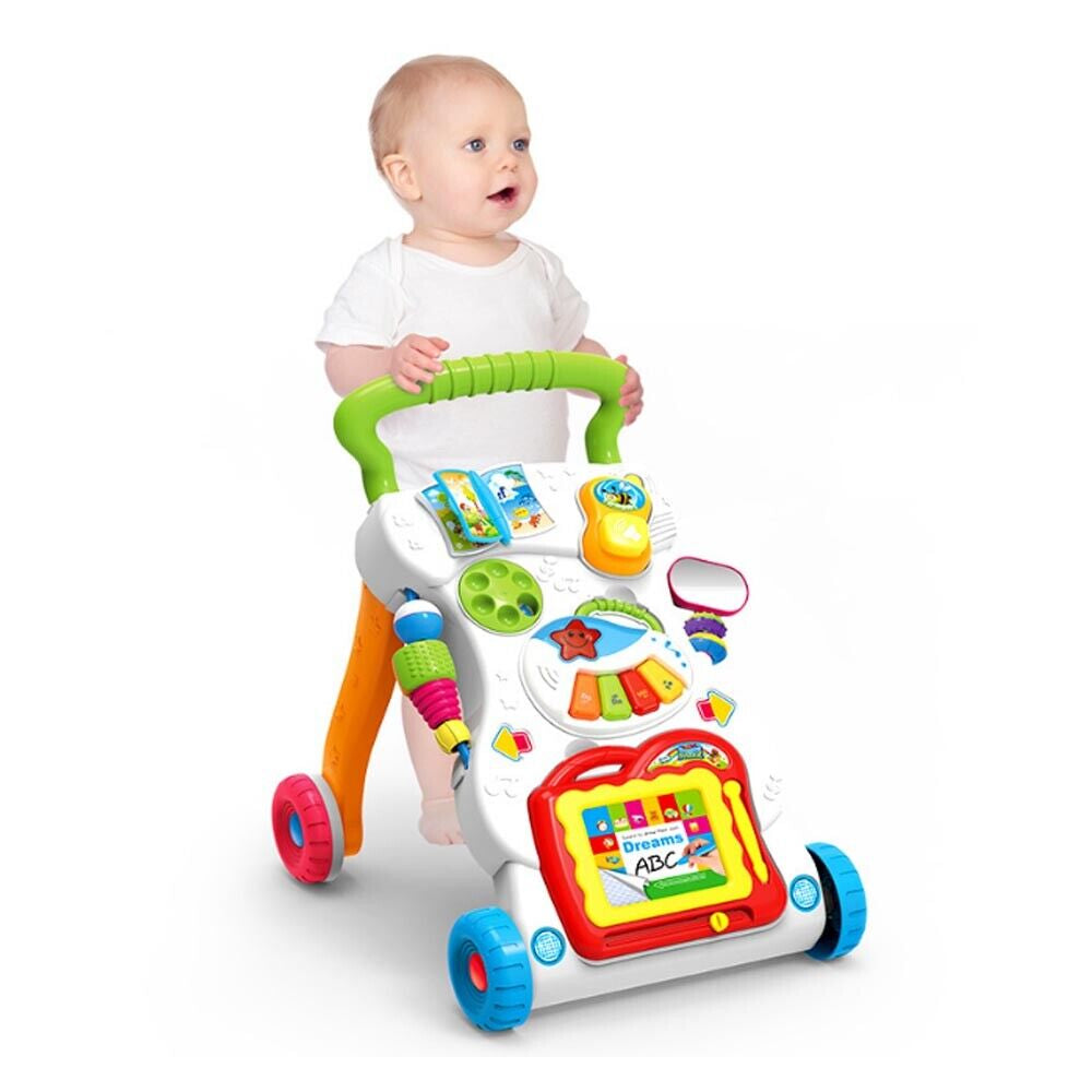 2 In1 Baby Walker First Steps Activity Bouncer Musical Toys Car along Toddler