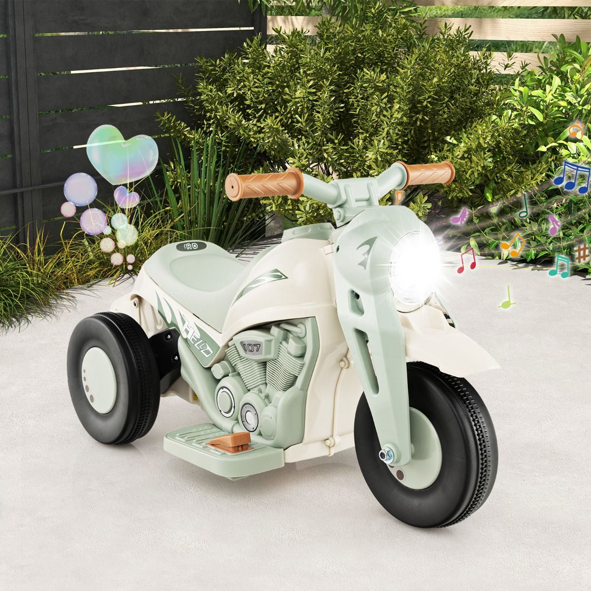 6V Electric Kid Ride on Motorcycle with Bubble Maker