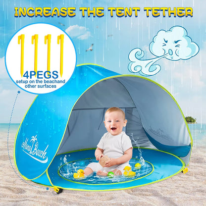 Baby Beach Tent Shade UV Protection Sun Shelter Infant Outdoor Toys Swimming Pool House Beach Tent Toys for Kids Children
