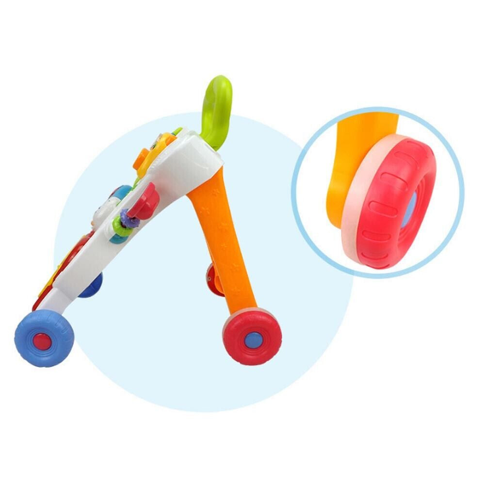 2 In1 Baby Walker First Steps Activity Bouncer Musical Toys Car along Toddler