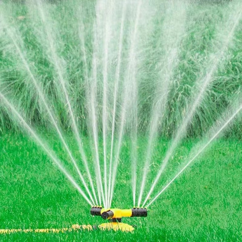 1/2Pcs Yellow Sprinkler Head with 360 Degree Automatic Rotation Irrigation Nozzle Garden Lawn Plant Automatic Watering Tool