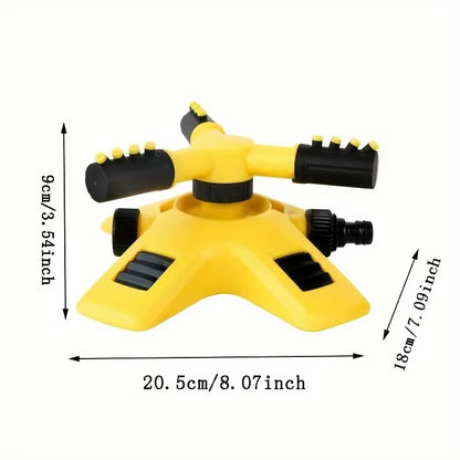 1/2Pcs Yellow Sprinkler Head with 360 Degree Automatic Rotation Irrigation Nozzle Garden Lawn Plant Automatic Watering Tool