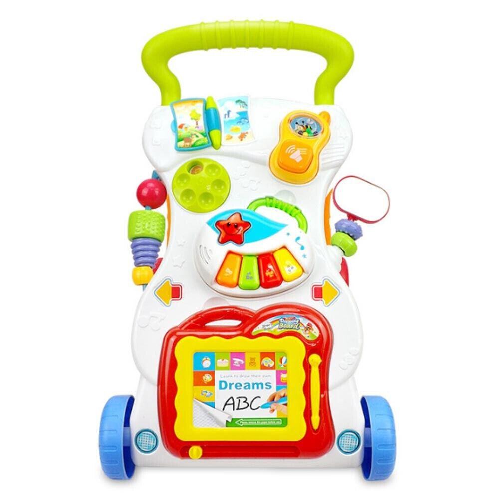 2 In1 Baby Walker First Steps Activity Bouncer Musical Toys Car along Toddler
