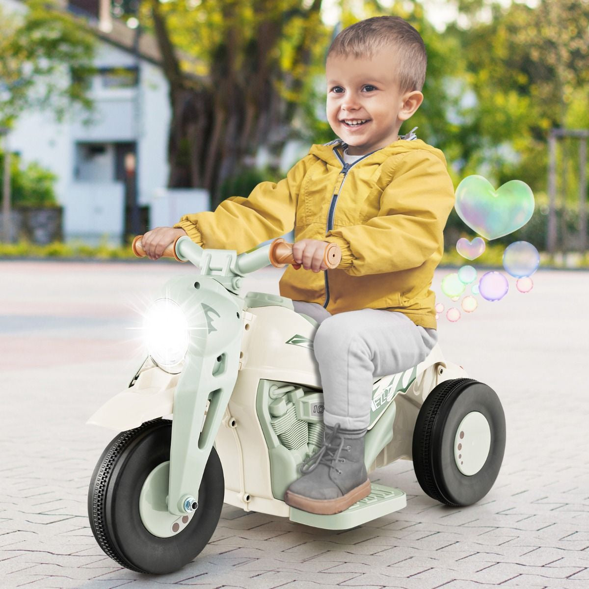 6V Electric Kid Ride on Motorcycle with Bubble Maker